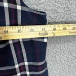 Halogen Top S Petite Navy Plaid Peplum Top Preppy Academia Mod Retro Structured Photo 5