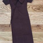 Peppermayo Brown Acrylic Midi Dress Photo 1
