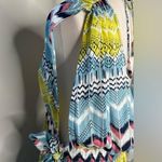 Gorgeous America and Beyond Chevron Pattern Beach Bathing Suit Coverup Dress Blue Size L Photo 6