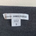 James Perse Standard  Dark Gray Cowl Neck Long Sleeve Shirt Photo 2