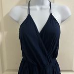 Lulus Lulu’s Learning to Fly Navy Blue Halter Jumpsuit Women’s size Small Photo 1