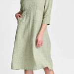 Flax  Dashing Dress - Celery Grid SIZE‎ LARGE Photo 0