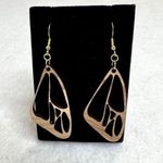 Wooden Butterfly Wing Earrings Photo 0