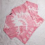 Jolie & Joy Tie Dye Asymmetrical Sweatshirt Sz 1X Pink Photo 0