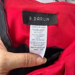 B Darlin B.Darlin Strapless Dress Sz 7/8 Satiny Red Black Beaded Holiday Fairy Grunge Photo 9