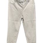 Chico's Crop Jeans 16 So Slimming Girlfriend Slim Leg Capri High Rise Fringe Hem Photo 0