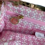 Lilly Pulitzer  Embroidered‎ Floral Shoulder Bag Clutch Pink White Purse Preppy Photo 3
