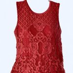 Art Class Elegant Red Lace Sleeveless Top XL!  Photo 0
