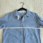 Victoria's Secret Victoria’s Secret Blue Gingham Button-down Shirt Dress Sleepwear Size S Photo 7
