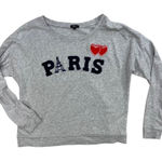 Rails  Kelli Paris Appliqué Sweatshirt Women's Size Medium Cotton Modal Gray Knit Photo 0