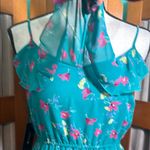 I Heart Ronson Green Ruched Maxi Dress Spaghetti Strap Photo 2