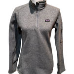 Patagonia Better Sweater Women's 1/4 Zip Fleece Green Gray Heather Medium Photo 0