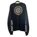 Celestial Fox Sweatshirt Women 5XL Black w/white Embroidery Oversized Peace Love Size 5X Photo 1