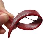 Monet Vintage Heart Disease Ribbon Brooch Pin Fashion Jewelry Red Photo 12