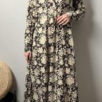 mille resort & travel brown floral cotton blockprint caftan shirt maxi dress Size XS Photo 2