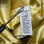 Dolce & Gabbana  Brocade Short-Sleeve Mini Dress in Yellow Gold Brocade Size 42 Photo 7