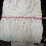 David's Bridal  Celebrate Bridesmaid/Party Dress Champagne Long Mesh Size 6 NWT Photo 8