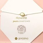 Gorjana Power Gemstone Cord Howlite Bracelet 18k Gold Plated White Promotes Calm Photo 0