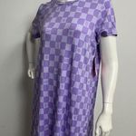 Juicy Couture Juicy by Purple Checkered T-shirt Sleepwear Dress Sz M Soft Comfy Photo 3