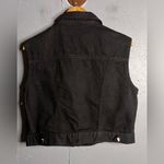 David David Vintage Jean Vest. Zebra Pattern details in size Large Black Photo 1
