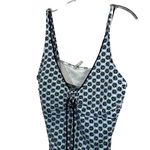 Lands' End  Women's Tankini Top Size 12 Blue Geometric Print Photo 5
