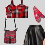 Say What? Say what? Brand cute red tartan plaid cropped top! New Photo 1