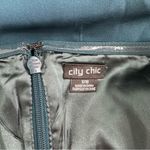 City Chic Sassy V Midi Dress in Emerald size S/16 Notch V Neck Adjustable Straps Photo 10