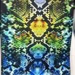 Topshop  Jewel Tone Snake Print Long Sleeve Midi Dress Photo 7