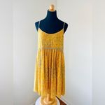 Free People So Nice Chiffon Dress in Yellow size S Photo 4