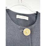 St. John  Black Knit Jacket w/ Gold Buttons & Side Slits - Size Small Photo 5