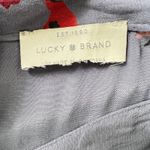 Lucky Brand Floral Button Front Blouse Womens 3X Gray Viscose Long Sleeve Photo 3