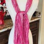 Justice  Pink Metallic Shimmery All Season Scarf Womens Girls Photo 0