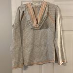 Anthropologie Hem & Thread Anthology Hoodie type too long sleeves silver and orange see photo Photo 5