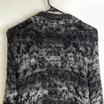 Eileen Fisher Wool Mohair Sweater Jacket Womens Medium Gray Black Boucle Knit Photo 8