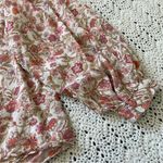Old Navy  Floral Print Lace Trim Long Sleeve Blouse Wallflowers Pink (Large) Photo 8