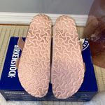 Birkenstock  Pink Arizona Big Buckle Velvet Sandals Photo 6