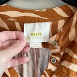 Anthropologie ✨  Maeve Windham Tiger Striped Henley Top Small Photo 3