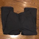 LANDS END Black Lined Snow Pants Zipper & Snap Close Internal Tab Sz MED 10/12 Photo 1