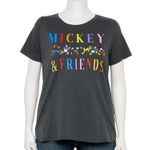 Disney 's Mickey & Friends Plus Size Gray Graphic Tee womens 2x Photo 0