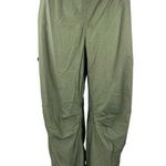 Next Women's Green Drawstring Tapered Wide Leg Windbreaker Jogger Pants Size L Size L Photo 0