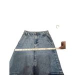 Love, Fire Sz 1 Denim Blue Cargo Maxi Pocket Boho Skirt Photo 5