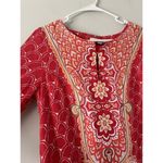 Boden Ingrid Silk Blend Dress Shift Dress Size US 6 Boho Colorful Tapestry Red Photo 11