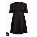 Torrid Black Scuba Fit&Flare Mini Dress Sz.4 NWT Photo 4
