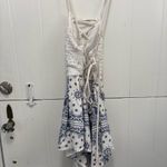 Solaris  Blue and White Patterned Romper Photo 1
