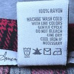 American Rag  Plaid Long Shirt/Mini Dress Womens Large Red Black Tie Waist Casual Photo 4