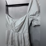 Stylestalker  Kelly Mini Dress Blue and White Cotton Puff Sleeves Medium Photo 5