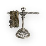 Chan Luu new 𖦹 Faceted Pyrite Crystal Stones 5 Wrap Bracelet 𖦹 Chestnut Leather Photo 3