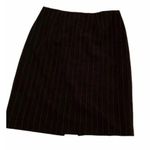 Investments 002-001  Skirt Women's Size 8 Black‎ Pinstripe medium office work Photo 0