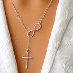 infinity Women Fashion Silver Cross Pendant Chunky Choker Necklace ( 5/20$ ) Photo 0