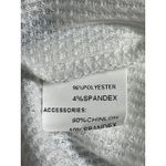 Miholl Women's White Lace Crew Neck Long Sleeve Waffle Knit Sweater Top Size M Size M Photo 3